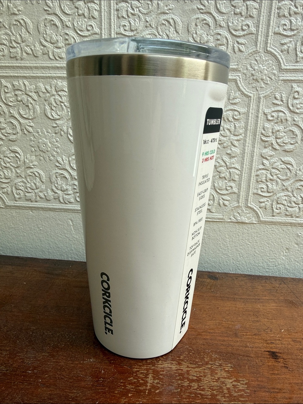 Corkcicle White 16 oz Tumbler